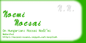 noemi mocsai business card